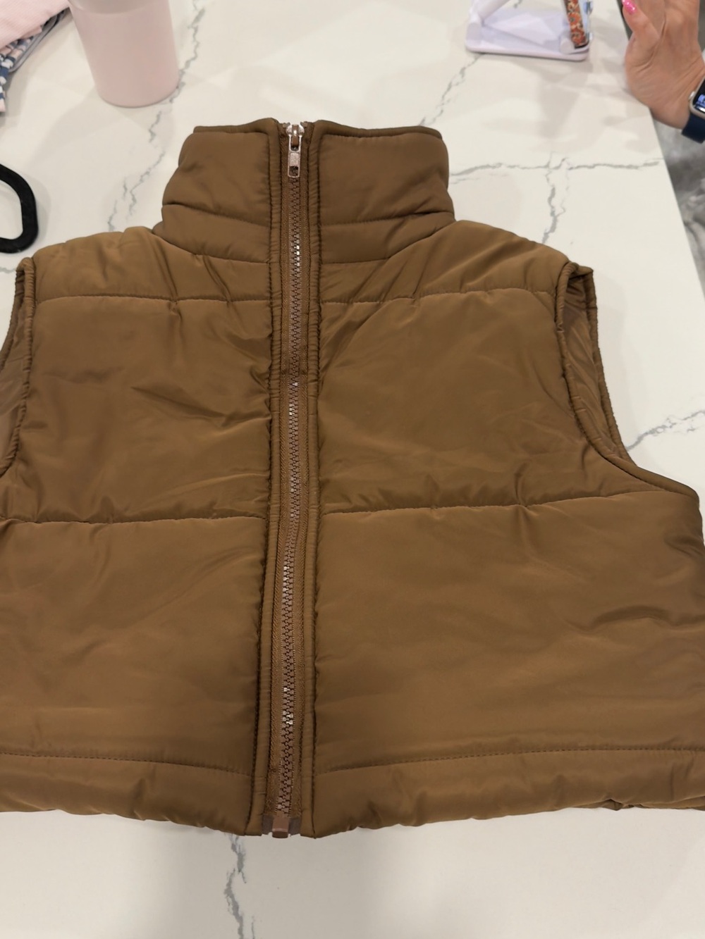Source Unknown Brown Puffer Vest - Picture 2 of 3